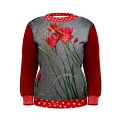 Red Flowers Women s Sweatshirts by DeneWestUK