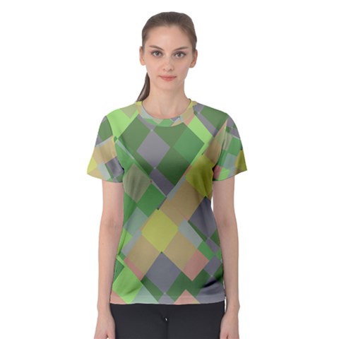 Squares And Other Shapes Women s Sport Mesh Tee by LalyLauraFLM