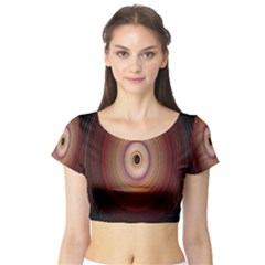 Colour Twirl Short Sleeve Crop Top by InsanityExpressed