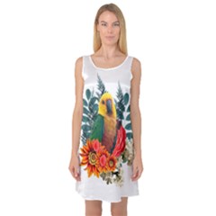 Parrot Sleeveless Satin Nightdresses by infloence