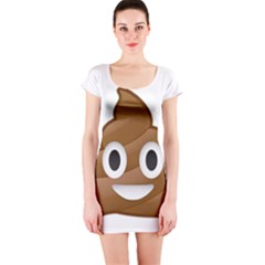 Poop Short Sleeve Bodycon Dresses by redcow