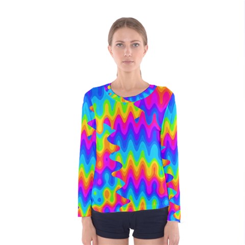 Amazing Acid Rainbow Women s Long Sleeve T-shirts by KirstenStar