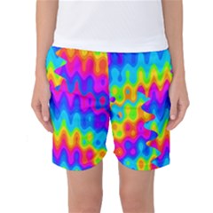 Amazing Acid Rainbow Women s Basketball Shorts by KirstenStar