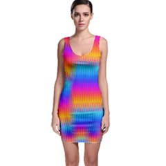 Psychedelic Rainbow Heat Waves Bodycon Dresses by KirstenStarFashion