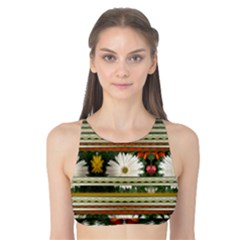 Pattern Flower Tank Bikini Top by infloence