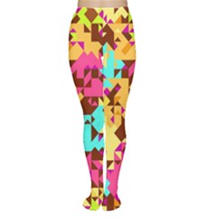 Shapes In Retro Colors Tights by LalyLauraFLM