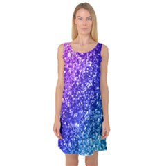 Glitter Ocean Bokeh Sleeveless Satin Nightdresses by KirstenStar