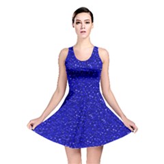 Sparkling Glitter Inky Blue Reversible Skater Dresses by ImpressiveMoments