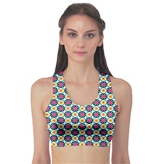 Cute Abstract Pattern Background Sports Bra by GardenOfOphir