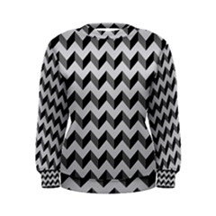 Modern Retro Chevron Patchwork Pattern  Women s Sweatshirts by GardenOfOphir