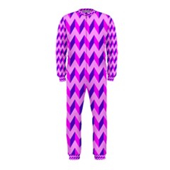 Modern Retro Chevron Patchwork Pattern Onepiece Jumpsuit (kids) by GardenOfOphir