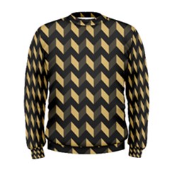 Modern Retro Chevron Patchwork Pattern Men s Sweatshirts by GardenOfOphir