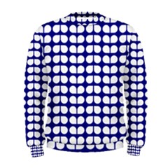 Blue And White Leaf Pattern Men s Sweatshirts