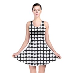 Black And White Leaf Pattern Reversible Skater Dresses by GardenOfOphir