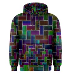 Colorful Rectangles Pattern Men s Pullover Hoodie