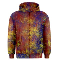 Abstract In Gold, Blue, And Red Men s Zipper Hoodies by digitaldivadesigns