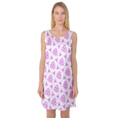 Sweet Doodle Pattern Pink Sleeveless Satin Nightdresses by ImpressiveMoments