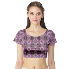 Cute Seamless Tile Pattern Gifts Short Sleeve Crop Top by creativemom