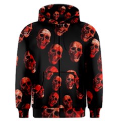 Skulls Red Men s Zipper Hoodies by ImpressiveMoments