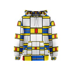 Colorful Squares And Rectangles Pattern Kids Zipper Hoodie