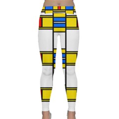 Colorful Squares And Rectangles Pattern Yoga Leggings by LalyLauraFLM