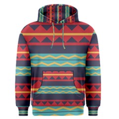 Rhombus And Waves Chains Pattern Men s Pullover Hoodie by LalyLauraFLM