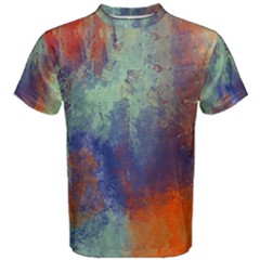 Abstract In Green, Orange, And Blue Men s Cotton Tees by digitaldivadesigns