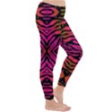 Florescent Pink Green Zebra Abstract  Winter Leggings View3