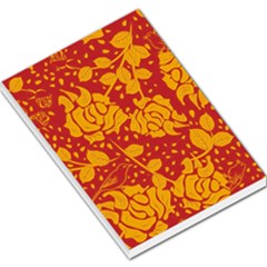 Floral Wallpaper Hot Red Large Memo Pads by ImpressiveMoments