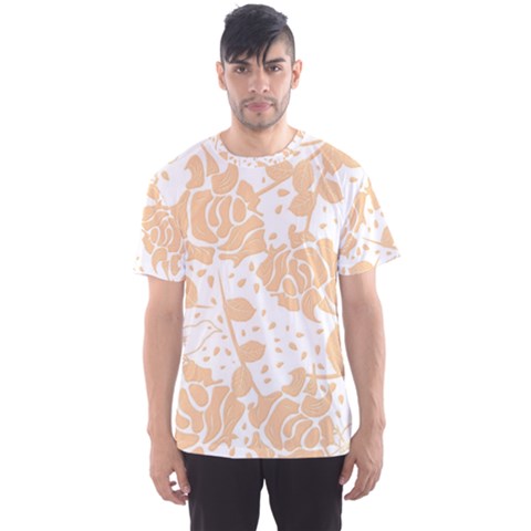 Floral Wallpaper Peach Men s Sport Mesh Tees by ImpressiveMoments