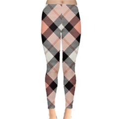 Smart Plaid Peach Women s Leggings by ImpressiveMoments