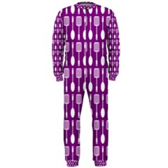 Magenta Spatula Spoon Pattern Onepiece Jumpsuit (men)  by GardenOfOphir