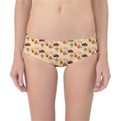 Colorful Ladybug Bess And Flowers Pattern Classic Bikini Bottoms by creativemom