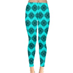 Abstract Knot Geometric Tile Pattern Women s Leggings by GardenOfOphir