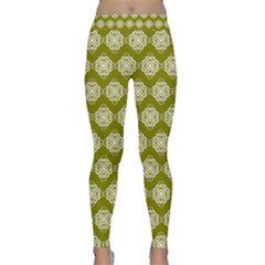 Abstract Knot Geometric Tile Pattern Yoga Leggings by GardenOfOphir