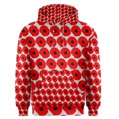 Red Peony Flower Pattern Men s Pullover Hoodies by GardenOfOphir