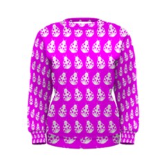 Ladybug Vector Geometric Tile Pattern Women s Sweatshirts by GardenOfOphir
