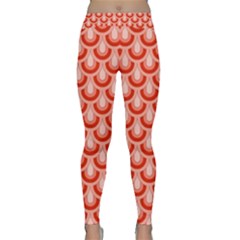 Awesome Retro Pattern Red Yoga Leggings by ImpressiveMoments