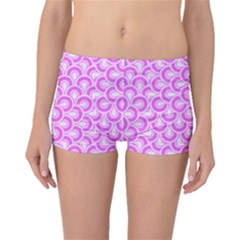 Retro Mirror Pattern Pink Boyleg Bikini Bottoms by ImpressiveMoments