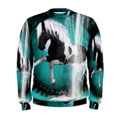 Beautiful Horse With Water Splash  Men s Sweatshirts