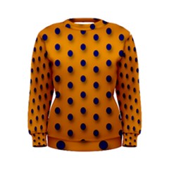 Florescent Orange Black Polka-dot  Women s Sweatshirts by OCDesignss