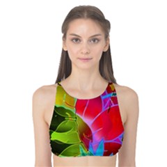 Floral Abstract 1 Tank Bikini Top by MedusArt