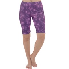 Snow Stars Lilac Cropped Leggings by ImpressiveMoments