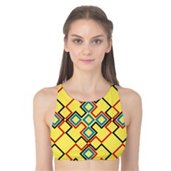 Shapes On A Yellow Background Tank Bikini Top by LalyLauraFLM