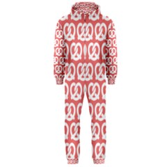 Chic Pretzel Illustrations Pattern Hooded Jumpsuit (men)  by GardenOfOphir