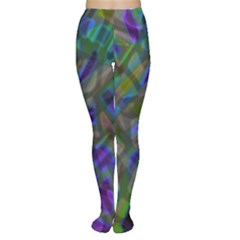 Colorful Abstract Stained Glass G301 Women s Tights by MedusArt