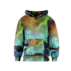 Fantasy Landscape With Lamp Boat And Awesome Sky Kid s Pullover Hoodies by FantasyWorld7