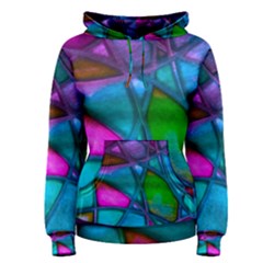 Imposant Abstract Teal Women s Pullover Hoodies