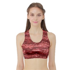 Alien Skin Red Women s Sports Bra With Border by ImpressiveMoments