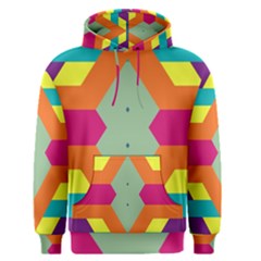 Colorful Rhombus And Stripes Men s Pullover Hoodie